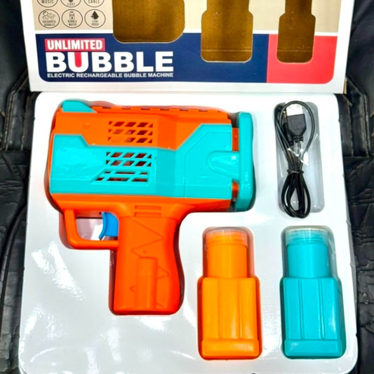 Rechargeable Bubble Blaster Gun for Kids