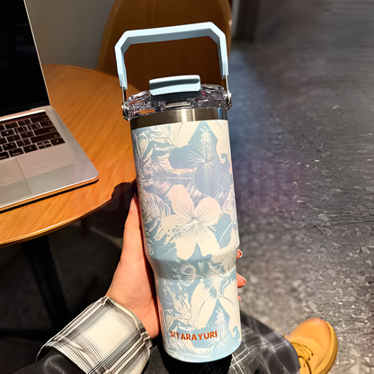 SITARAYURI Floral Insulated Travel Tumbler 900 ml