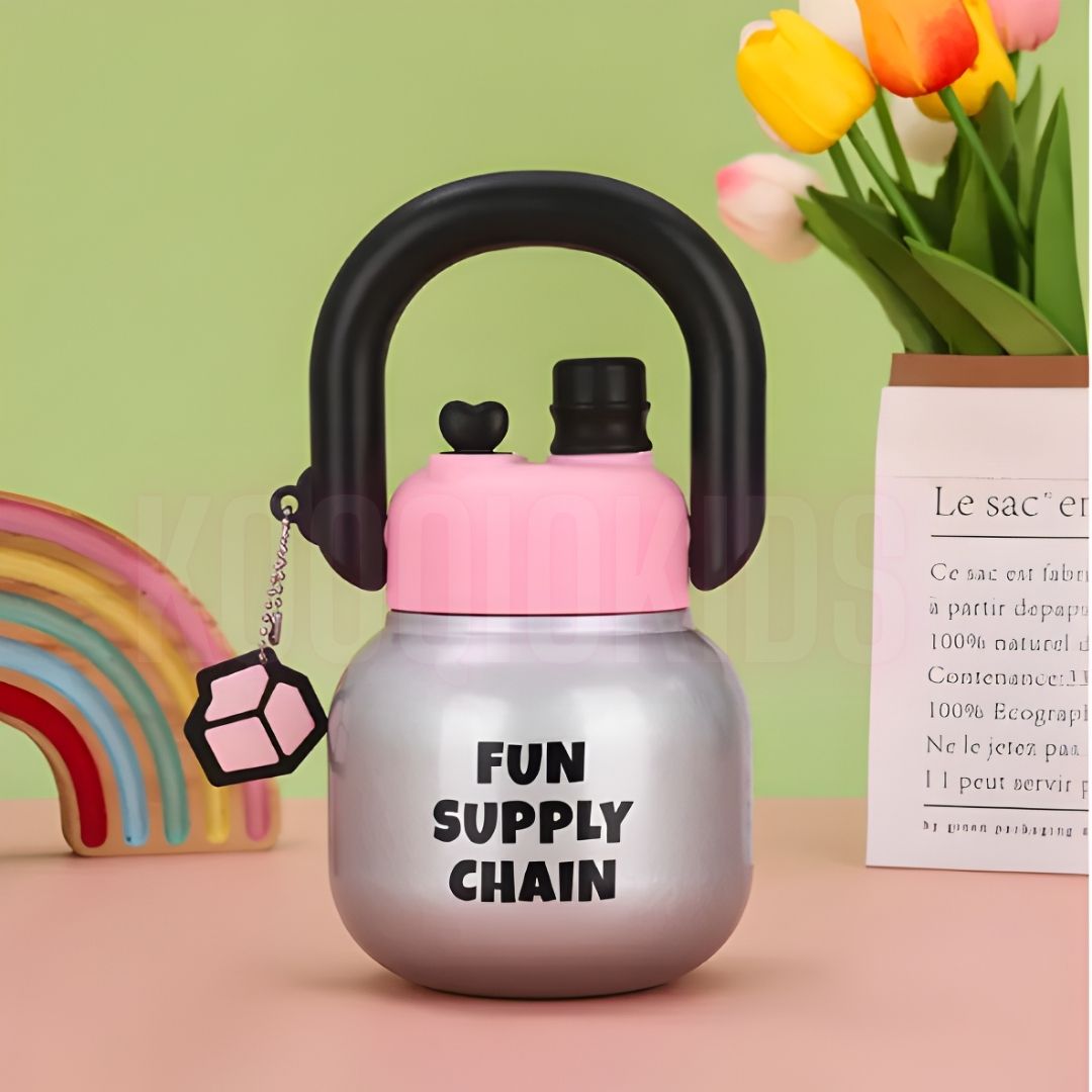 Fun Supply Chain Kettle Kids Water Bottle 500 ml | Hot & Cold Thermos