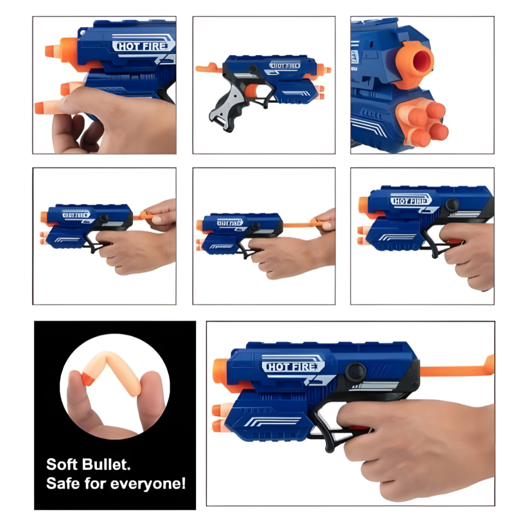 Blaze Storm Manual Soft Bullet Gun GY-7037 - Kooqio Kids