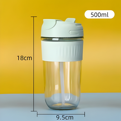 KooqioKids Borosilicate Glass Water Bottles with Silicone Grip.