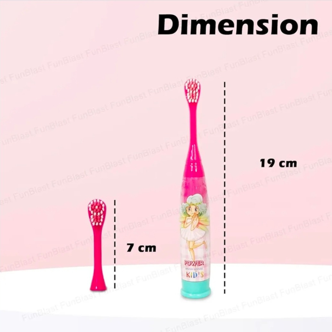 Super Sonic Kids Electric Toothbrush | Fun Cartoon Characters (Fairy & Superhero)