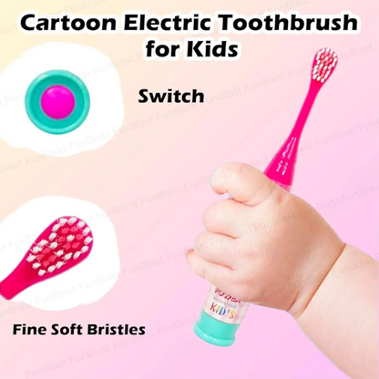 Super Sonic Kids Electric Toothbrush | Fun Cartoon Characters (Fairy & Superhero)