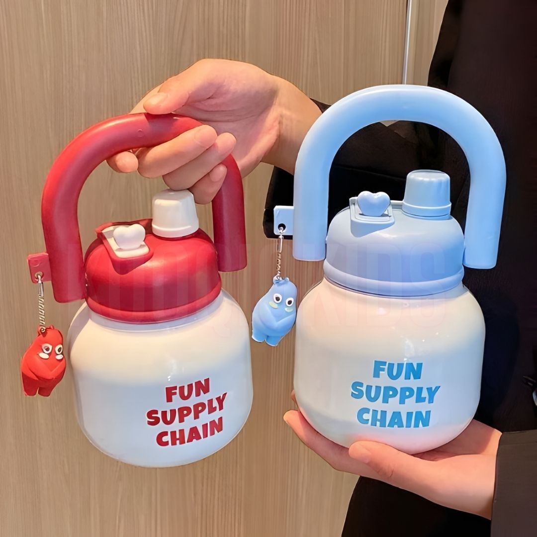 Fun Supply Chain Kettle Kids Water Bottle 500 ml | Hot & Cold Thermos