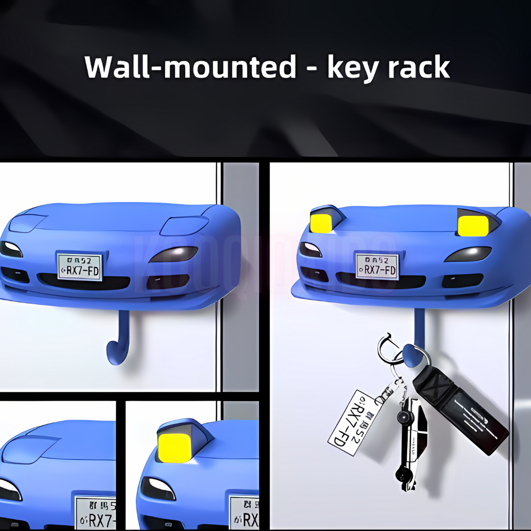 Creative Key Storage Rack with Led HeadLights