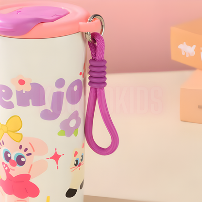 Cute Cartoon Lanyard Travel Cup 450ml
