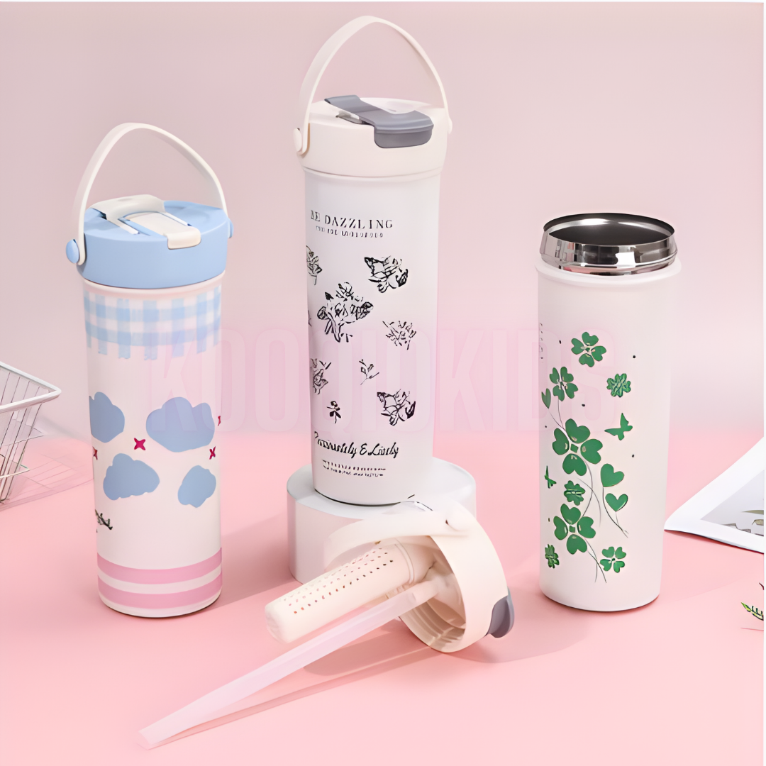 Portable Tea-water Separation Straw Cup Thermoses