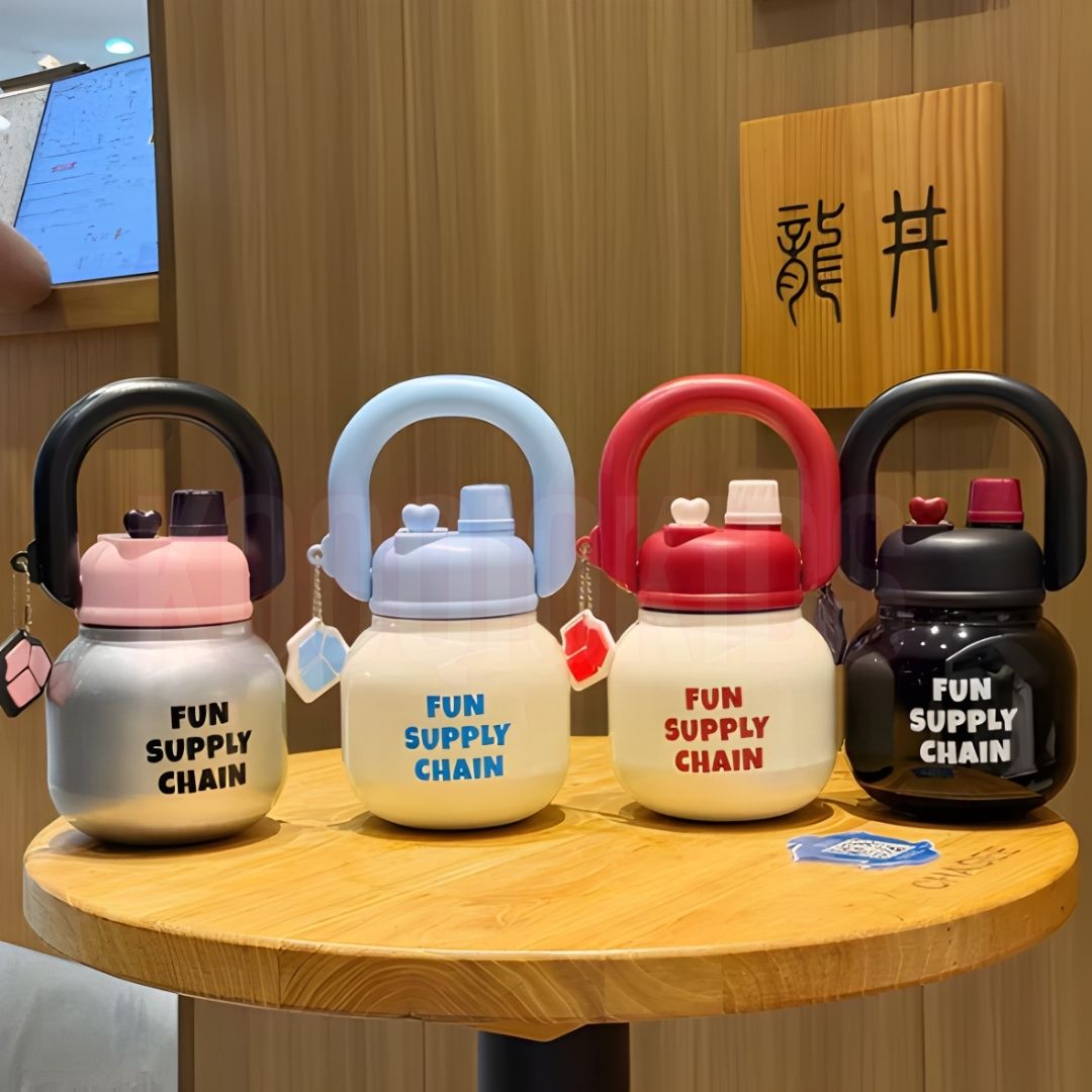 Fun Supply Chain Kettle Kids Water Bottle 500 ml | Hot & Cold Thermos