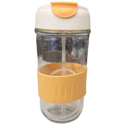 KooqioKids Borosilicate Glass Water Bottles with Silicone Grip.